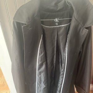 Calvin Klein XL Black Rain Coat w Hood